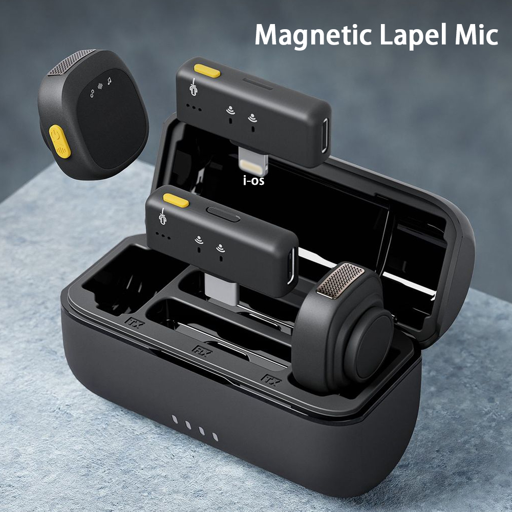 Wireless Lavalier Microphone Dual Receiver - Magnetic Snap Wireless Lavalier Microphone 2