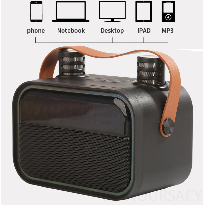 Karaoke Machine Portable With 2 Mic - NEW Bluetooth Karaoke Speaker Mini Portable