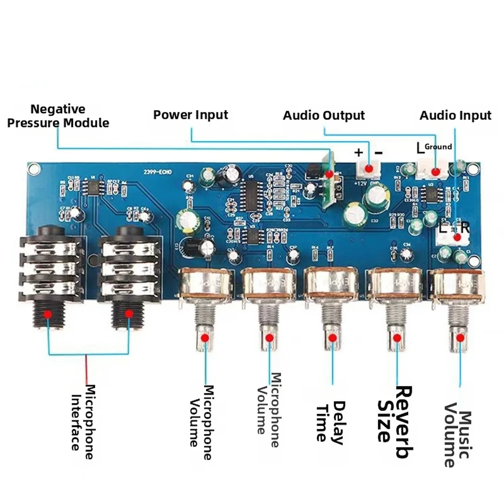 PT2399 Karaoke Microphone Prea - огляд і ціна Karaoke Audio Mixer Echo Delay