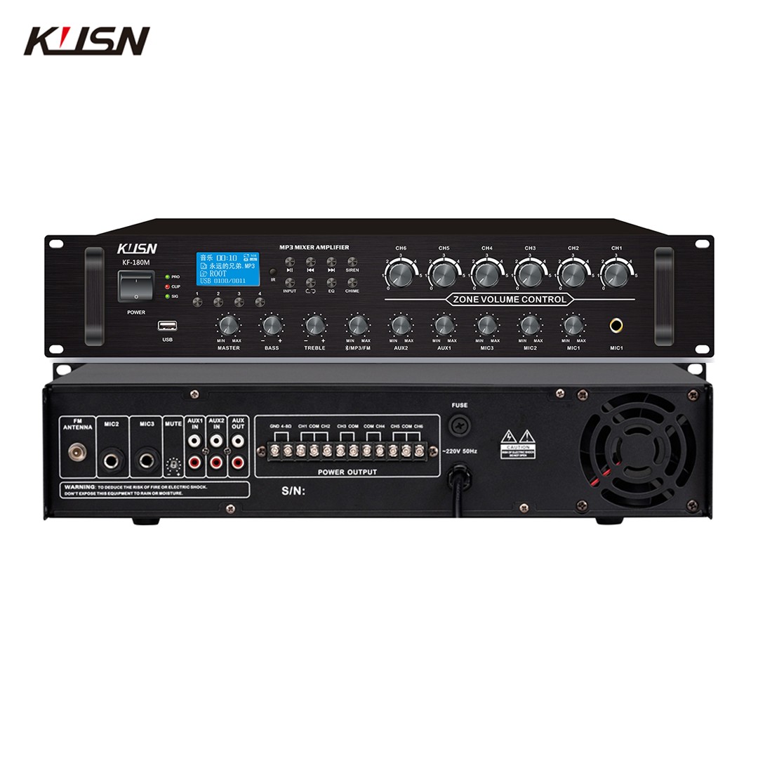 6 Zone 180W 100V Powered Ampli - огляд і ціна Karaoke Amplifier Mixer Bluetooth