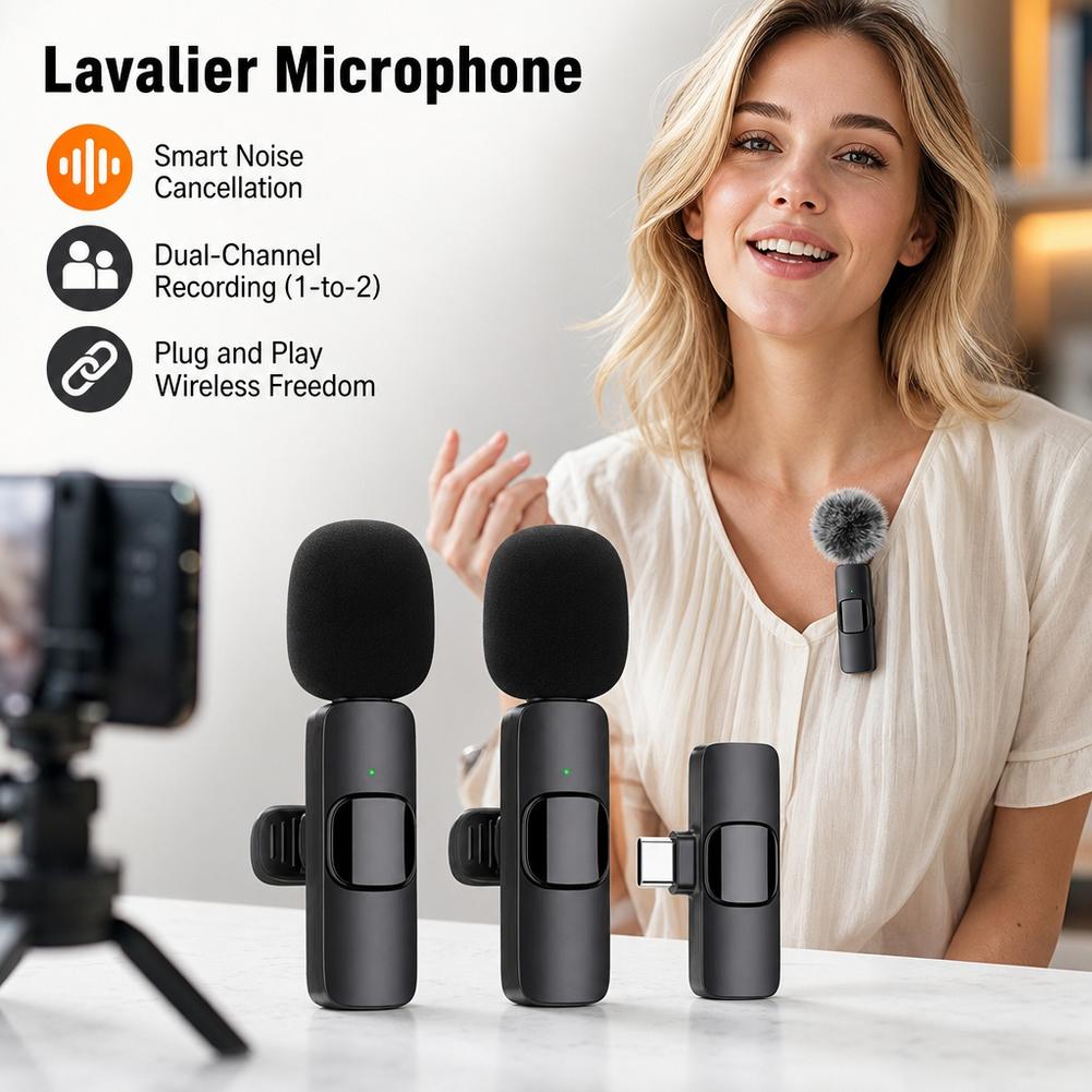 Wireless Lavalier Microphone D - огляд і ціна Wireless Lavalier Microphone Dual Receiver
