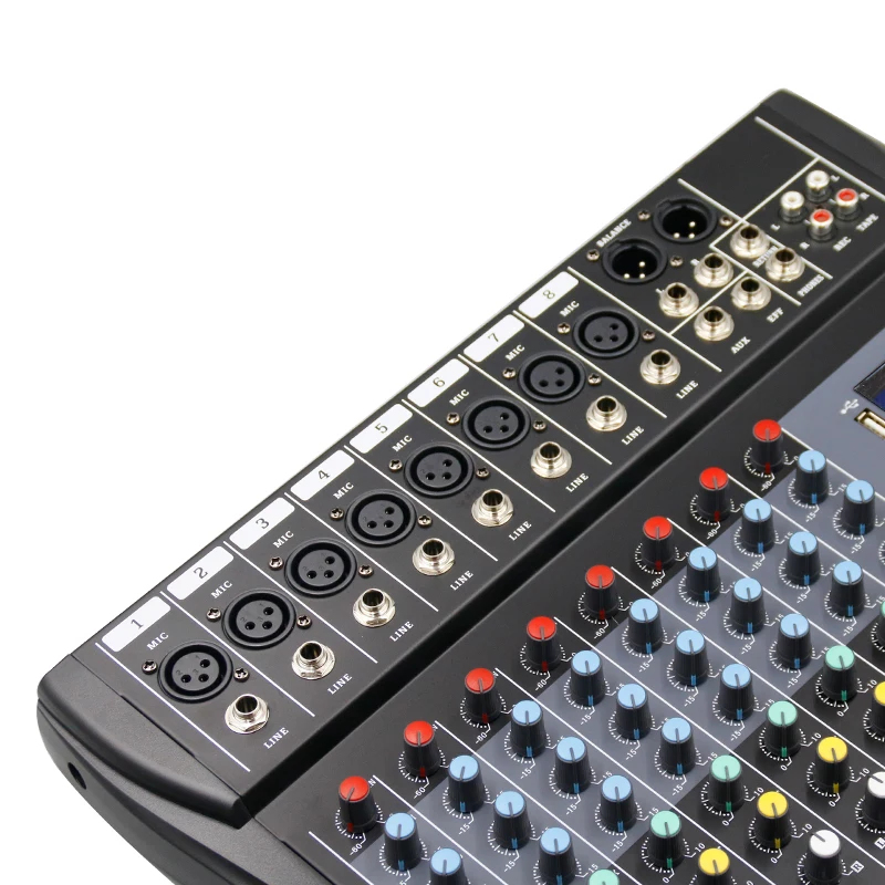 8 Channel Audio Mixer 48V Phan - огляд і ціна Karaoke Amplifier Mixer Bluetooth