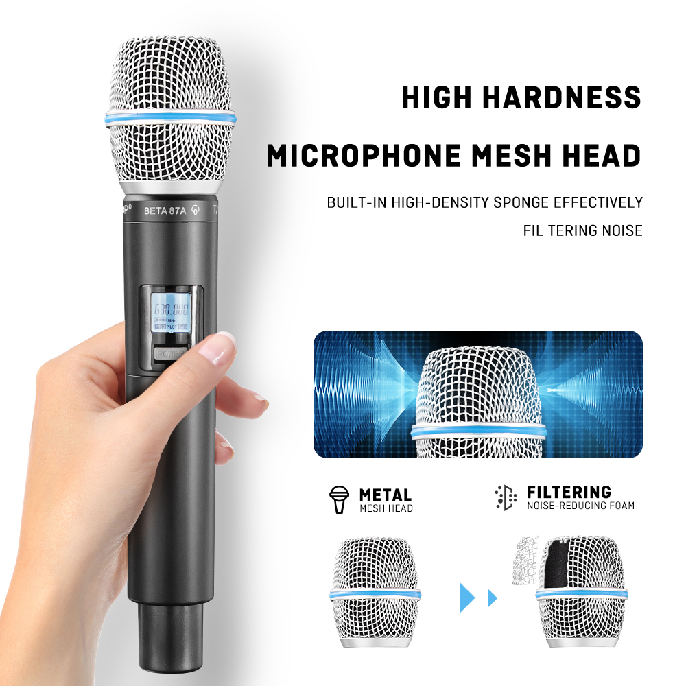 TAVOSOP GL-B87 Professional Du - огляд і ціна Uhf Wireless Microphone System Dual Channel