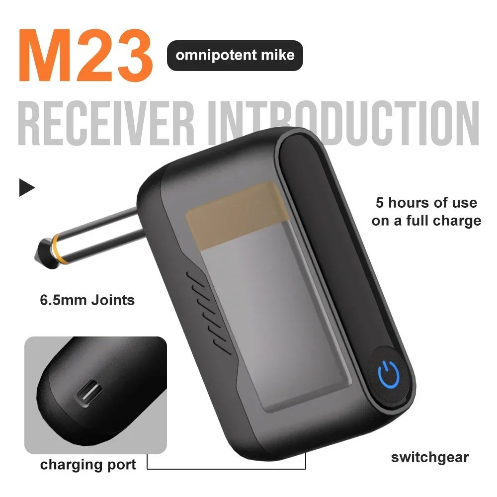 UHF Wireless Microphone M23 2  - огляд і ціна Rechargeable Wireless Mic Lithium Battery