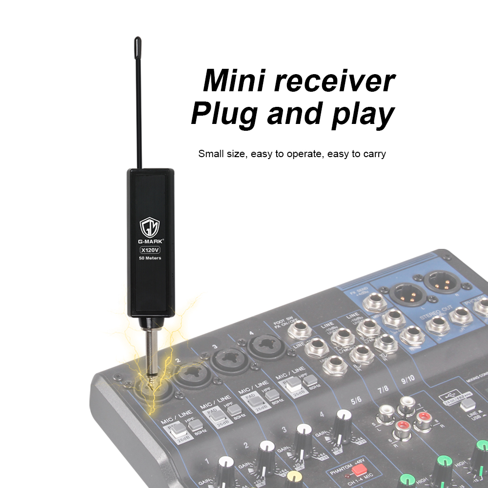 Microphone G-MARK X110V Wirele - огляд і ціна Rechargeable Wireless Mic Lithium Battery