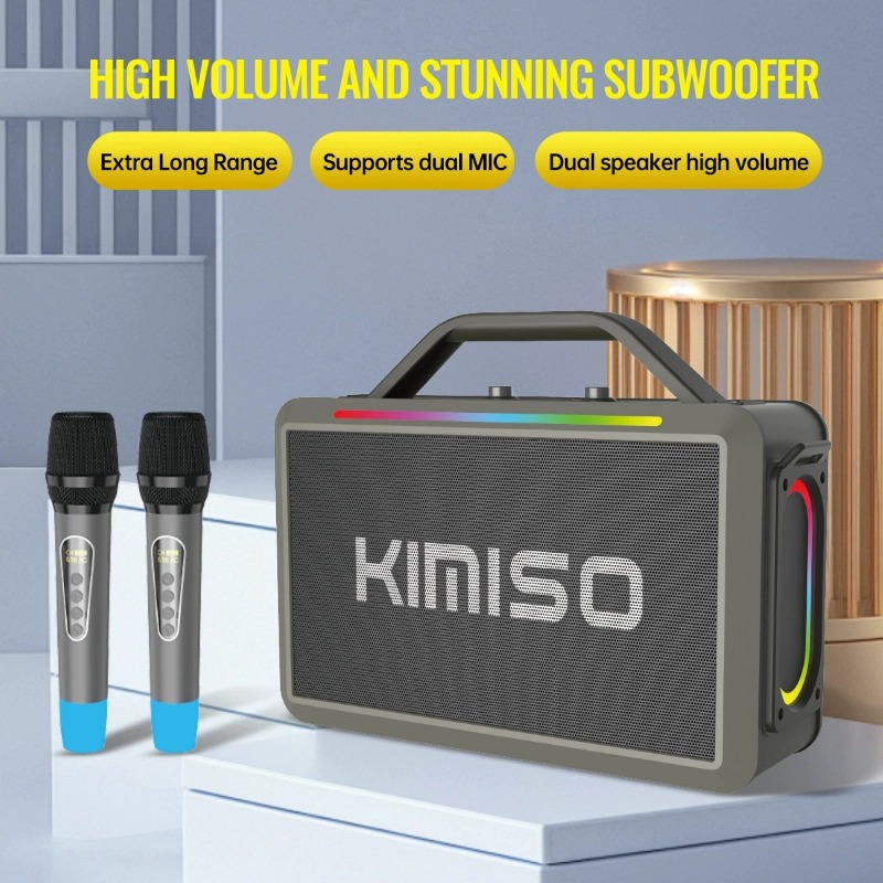 Original KIMISO KMS-252 Portab - огляд і ціна Karaoke Machine Portable With 2 Mic
