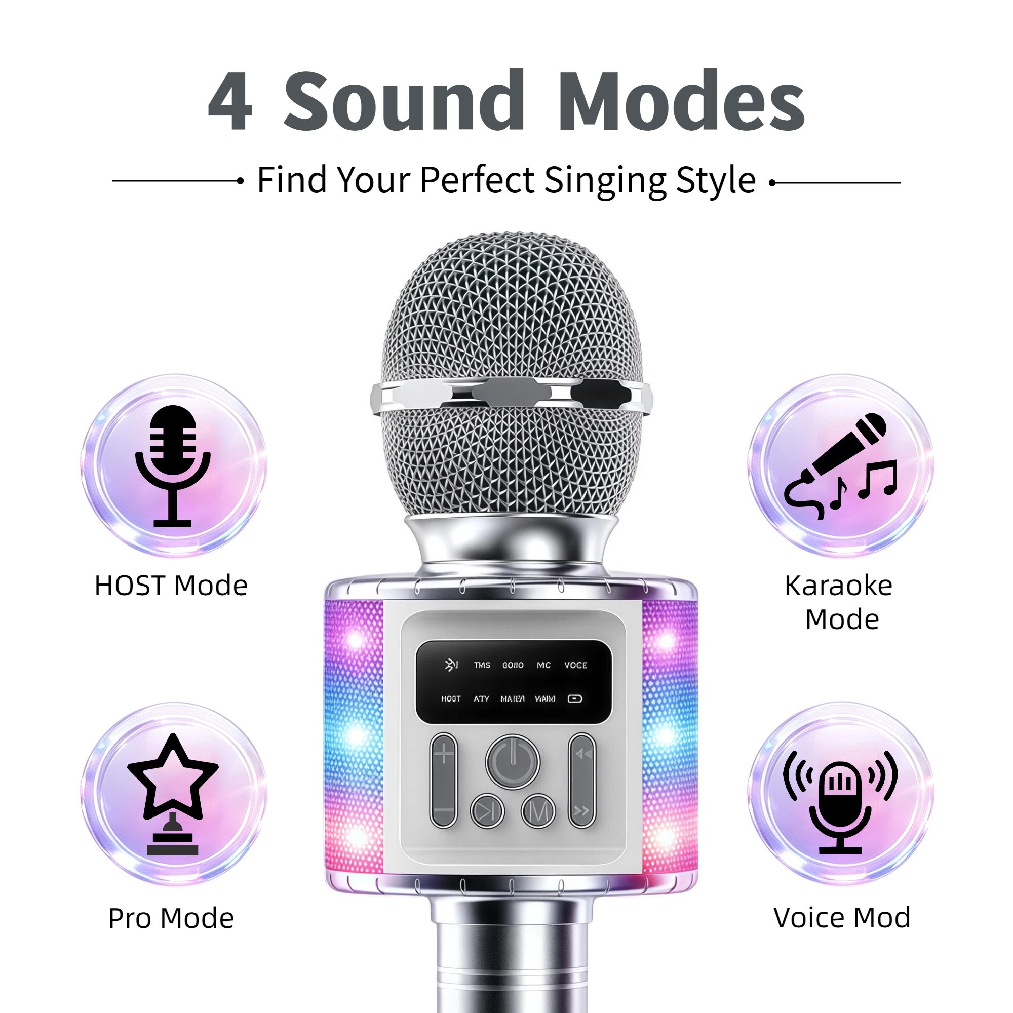 Wireless Bluetooth Karaoke Mic - огляд і ціна Bluetooth Karaoke Microphone Handheld