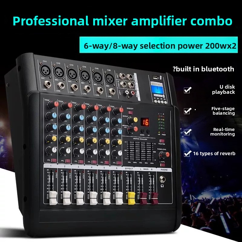 Mixer with power amplifier USB - огляд і ціна Karaoke Amplifier Mixer Bluetooth