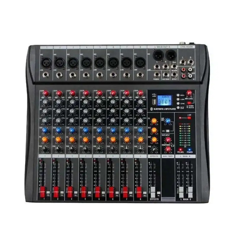 8 Channel USB Bluetooth Audio  - огляд і ціна Karaoke Amplifier Mixer Bluetooth