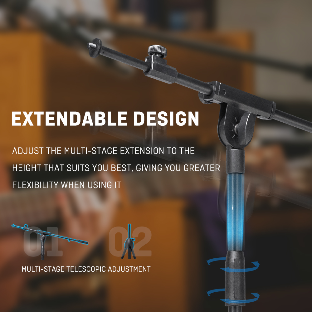 Heavy Floor Microphone Tripod  - огляд і ціна Microphone Stand Boom Arm Floor