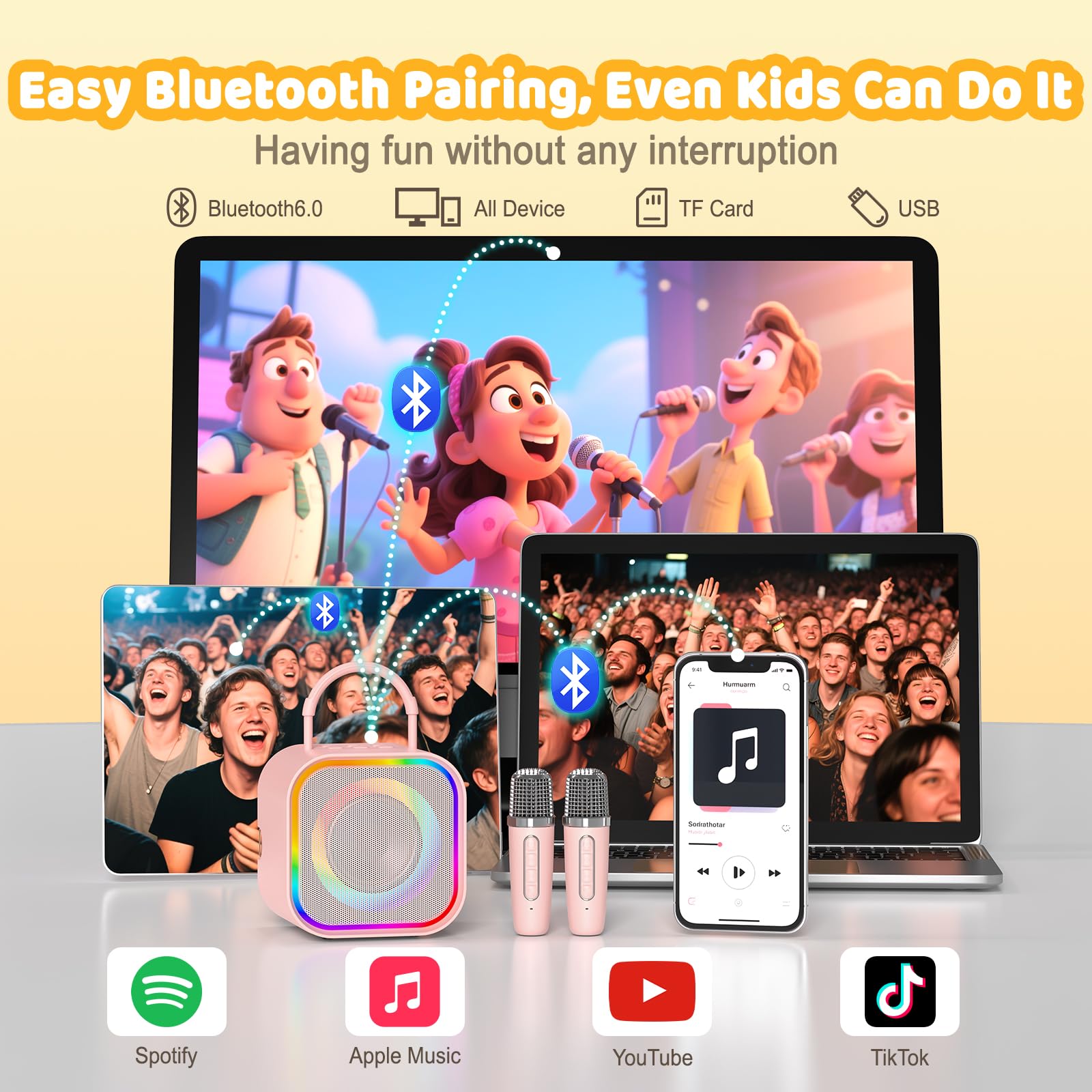Haomuren Mini Karaoke Machine  - огляд і ціна Bluetooth Karaoke Microphone Handheld