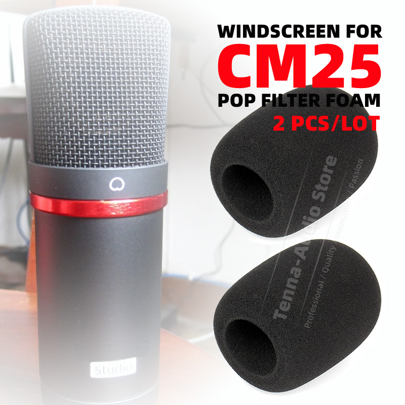 2PCS For Scarlett CM25 CM 25 F - огляд і ціна Microphone Pop Filter Foam Windscreen