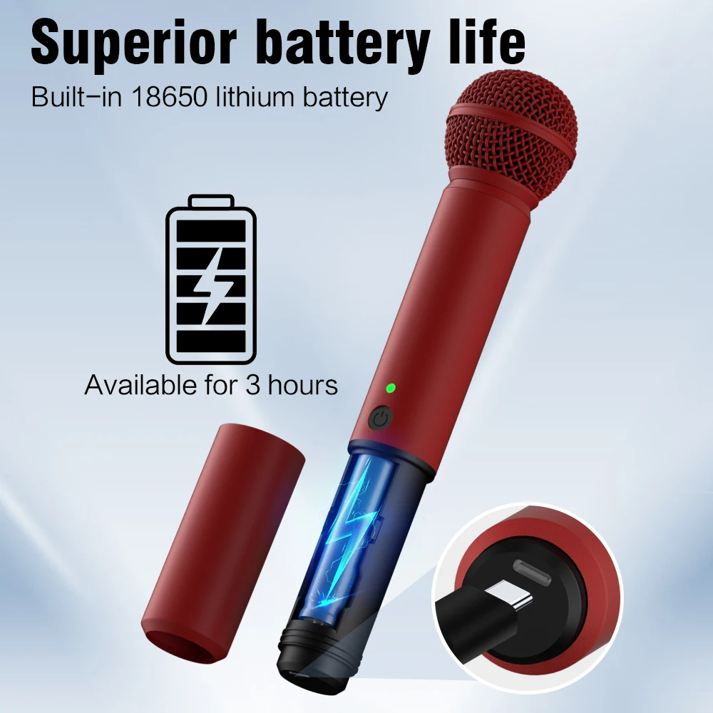 Karaoke Wireless Microphone G- - огляд і ціна Rechargeable Wireless Mic Lithium Battery