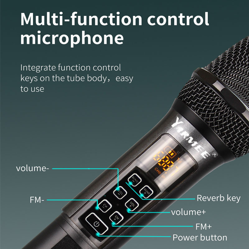 YARMEE Professional UHF Wirele - огляд і ціна Rechargeable Wireless Mic Lithium Battery